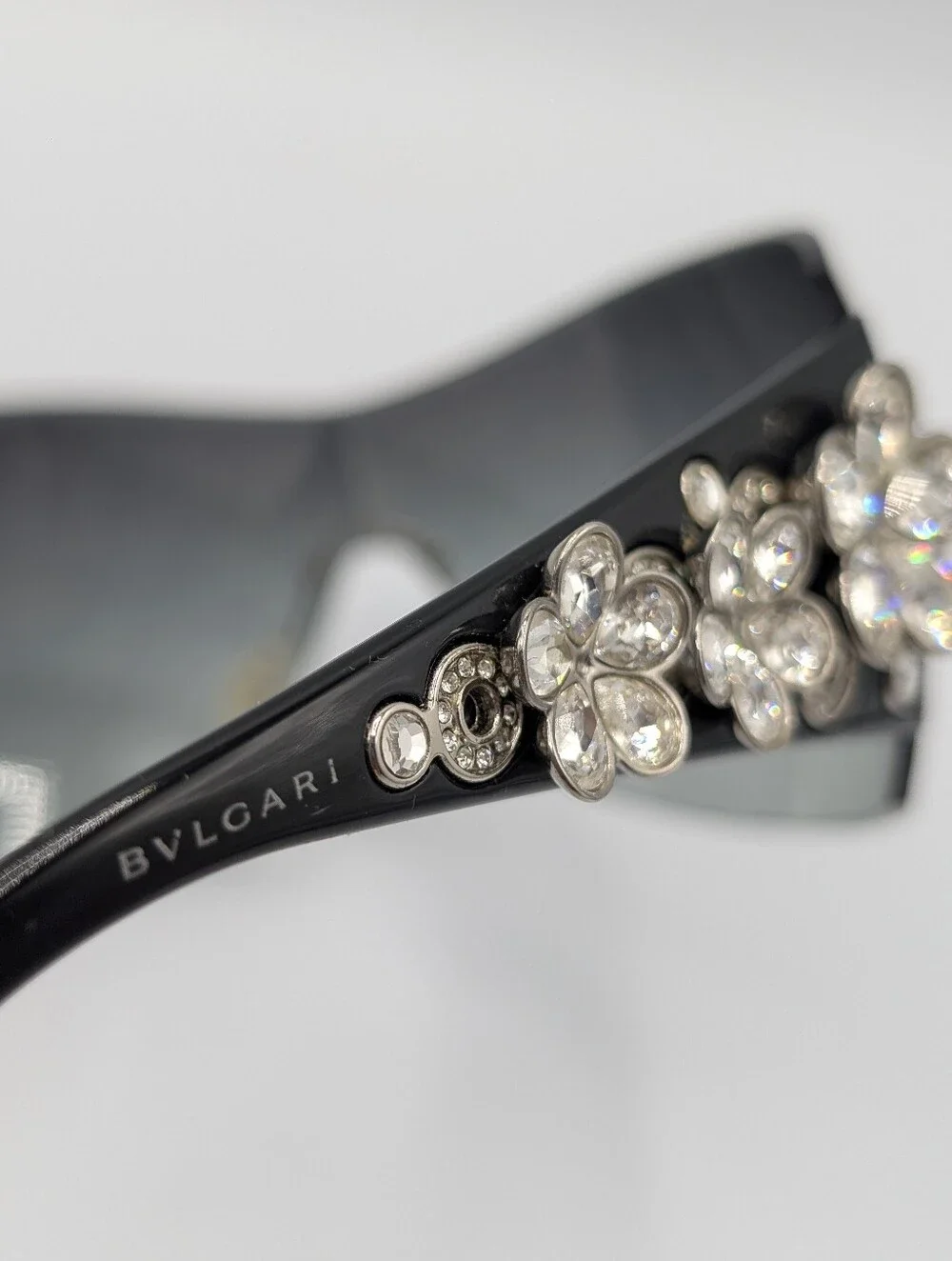 Bvlgari Black Shield Crystal Sunglasses